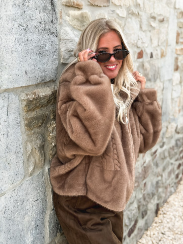 Veste Suède - Camel