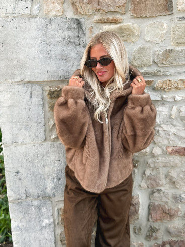 Veste Suède - Camel