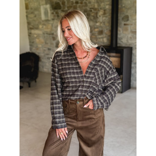 Chemise à carreaux Jordana - Noir