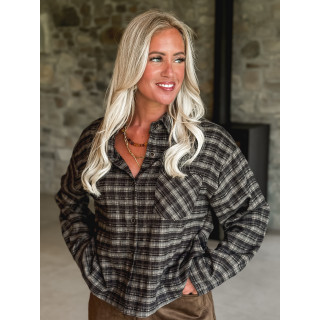 Chemise à carreaux Jordana - Noir