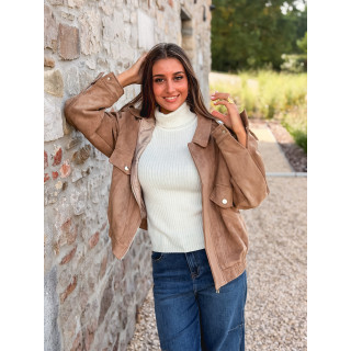 Veste en suédine Leilani - Beige