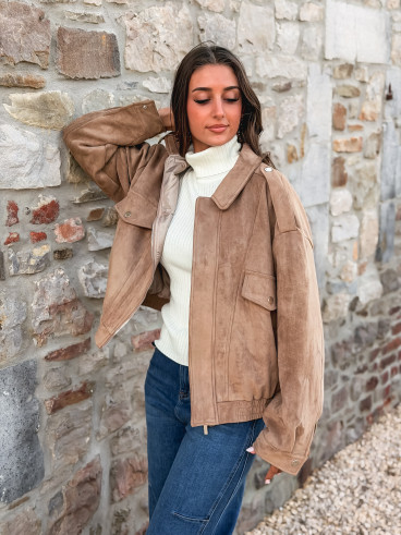 Veste en suédine Leilani - Beige