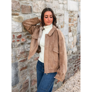 Veste en suédine Leilani - Beige