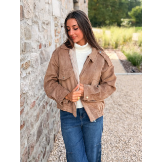 Veste en suédine Leilani - Beige