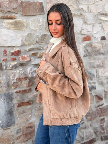 Veste en suédine Leilani - Beige