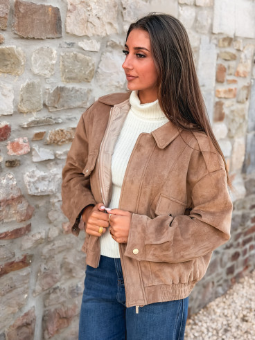 Veste en suédine Leilani - Beige