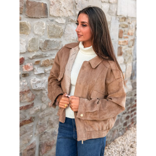 Veste en suédine Leilani - Beige
