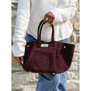 Sac en daim Irna - Bordeaux