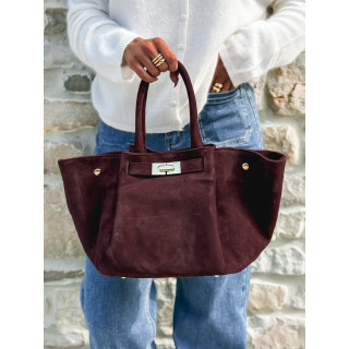 Sac en daim Irna - Bordeaux