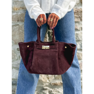 Sac en daim Irna - Bordeaux