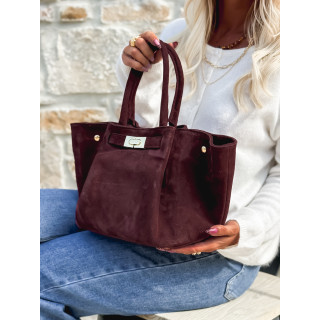 Sac en daim Irna - Bordeaux