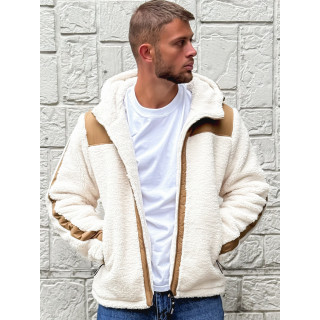 Veste teddy Yanis - Ecru/Taupe