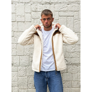 Veste teddy Yanis - Ecru/Taupe