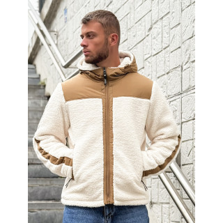 Veste teddy Yanis - Ecru/Taupe