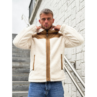 Veste teddy Yanis - Ecru/Taupe