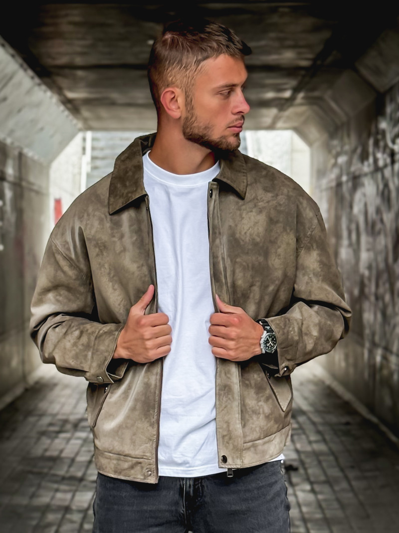 Veste en simili cuir Éloan - Chocolat