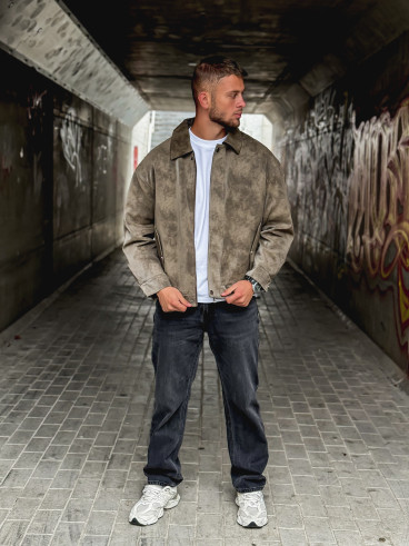 Veste en simili cuir Éloan - Chocolat
