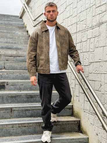 Veste en simili cuir Éloan - Chocolat