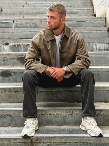 Veste en simili cuir Éloan - Chocolat