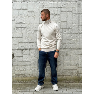 Pull col roulé Gaspard - Beige