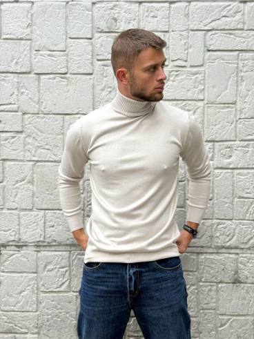 Pull col roulé Gaspard - Beige