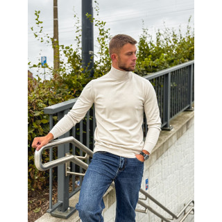 Pull col roulé Gaspard - Beige