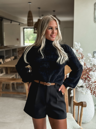 Pull col roulé Eliana - Noir