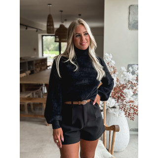 Pull col roulé Eliana - Noir