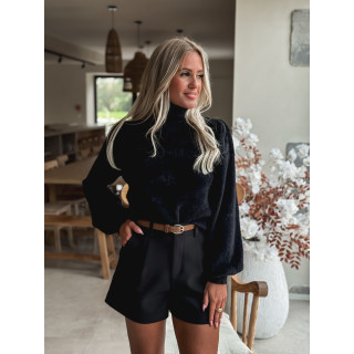 Pull col roulé Eliana - Noir