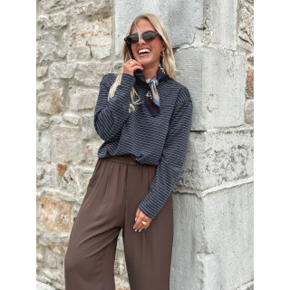 Pull ligné Maïwenn - Bleu marine