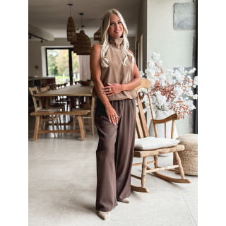 Pantalon fluide Emy - Chocolat