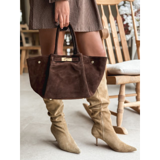 Sac en daim Irna - Chocolat