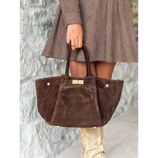 Sac en daim Irna - Chocolat