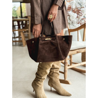Sac en daim Irna - Chocolat