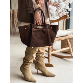 Sac en daim Irna - Chocolat