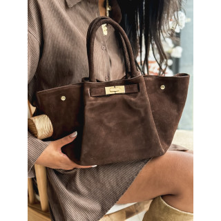 Sac en daim Irna - Chocolat