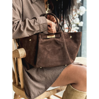 Sac en daim Irna - Chocolat