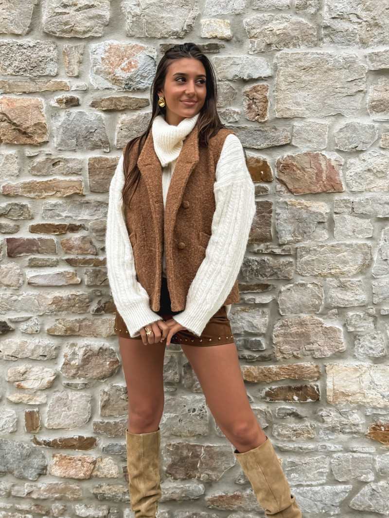 veste sans manches Marivane - Camel