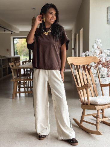 Blouse en daim Firenza - Chocolat