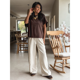 Blouse en daim Firenza - Chocolat