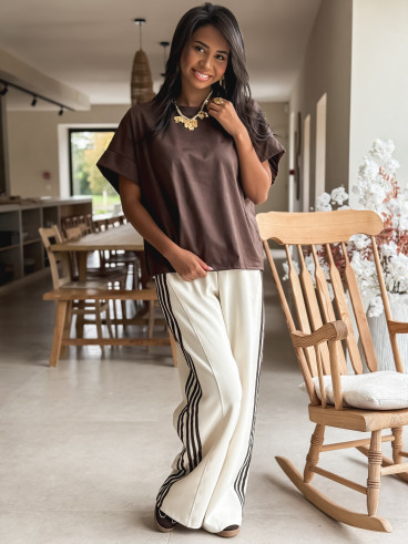 Blouse en daim Firenza - Chocolat