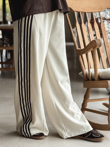 Pantalon Zaylee - Ecru/Chocolat