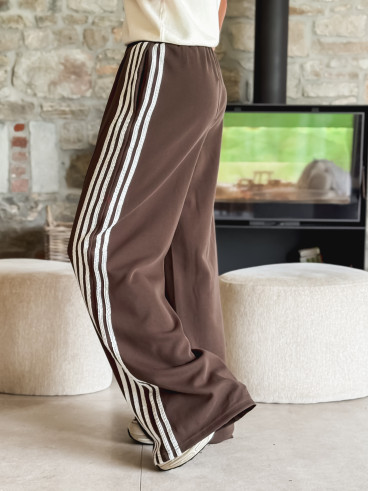 Pantalon Zaylee - Chocolat/Blanc