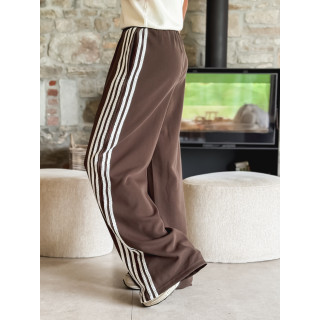 Pantalon Zaylee - Chocolat/Blanc