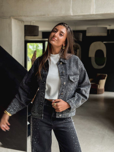 Veste en jeans Véana - Gris