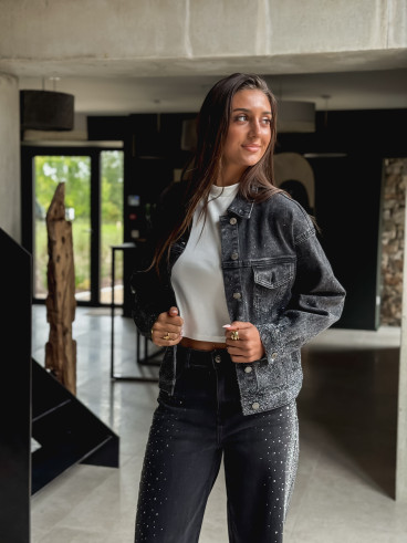 Veste en jeans Véana - Gris