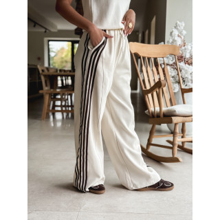 Pantalon Zaylee - Ecru/Chocolat