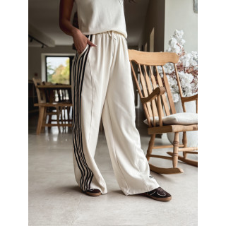 Pantalon Zaylee - Ecru/Chocolat