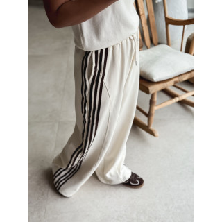 Pantalon Zaylee - Ecru/Chocolat