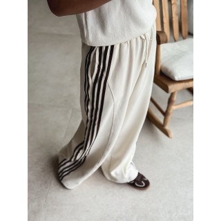 Pantalon Zaylee - Ecru/Chocolat
